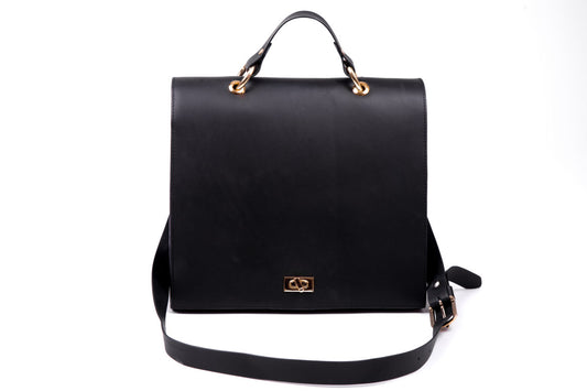 MoQueen Volcano Black Handbag Front