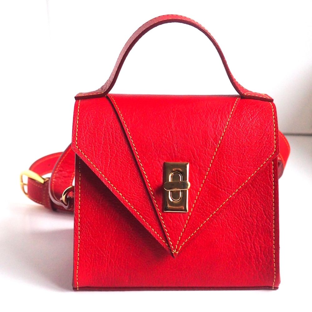 Red mini designer bag